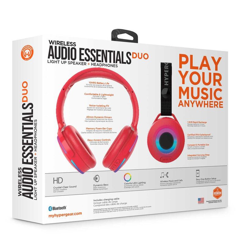 Aud&iacute;fonos y bocina combo HYPERGEAR Rojo Stereo ... image number null