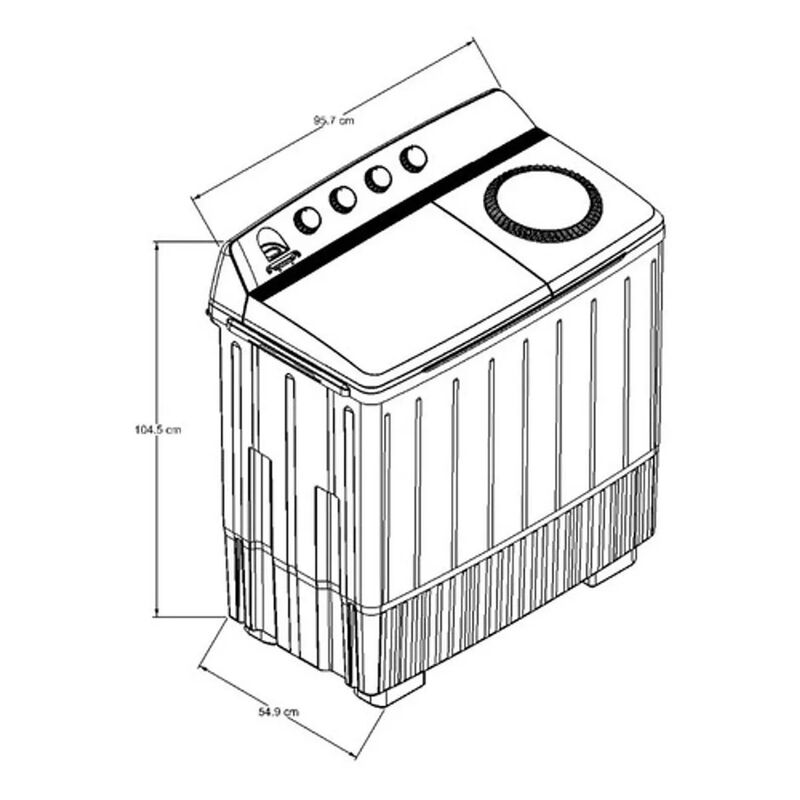 Lavadora Dos Tinas Acros Blanco 19 kg image number null
