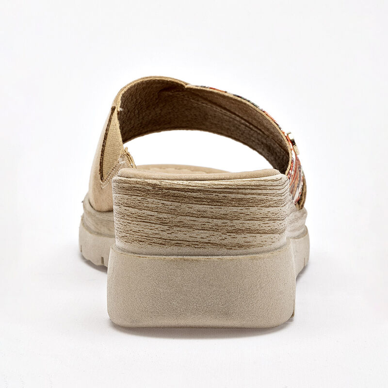 Mora Tierra sandalia cu&ntilde;a para mujer camel mult... image number null