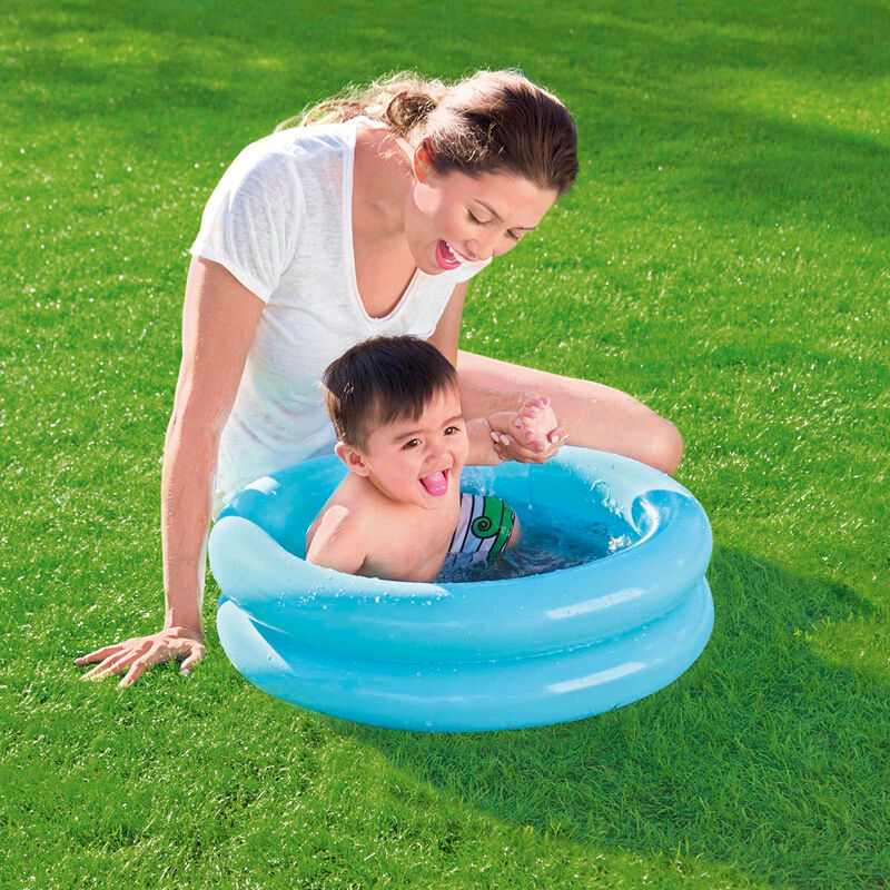 Alberca Inflable Lisa 2 Anillos 2 Colores Azul ... image number null