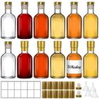 Botella Tbwind 100 ml de Vidrio Transparente, Pack de 12 con Corcho