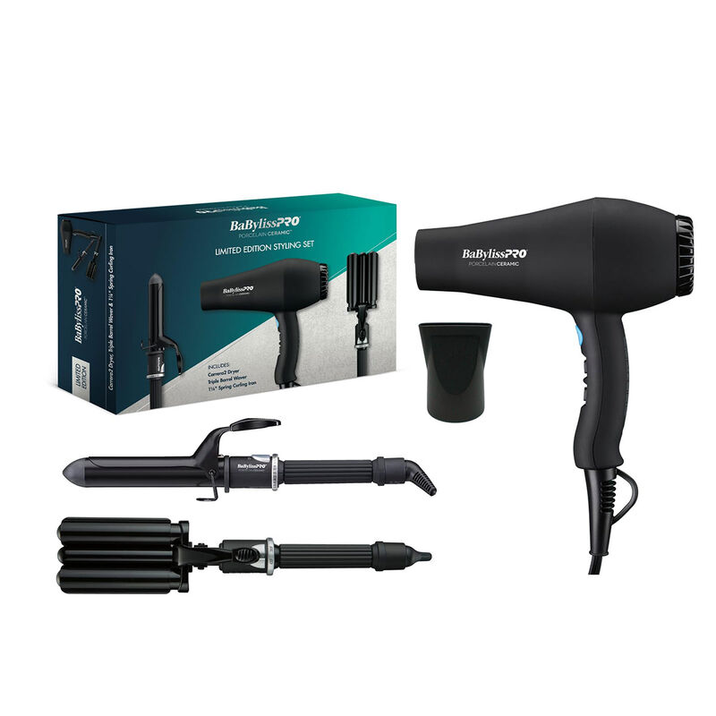 Set Babyliss Secadora Ferro Y Ondulador Porcela... image number null