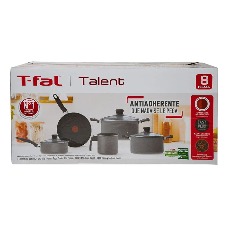 Bateria de Cocina T-Fal 5820600 Talent 8 Piezas... image number null