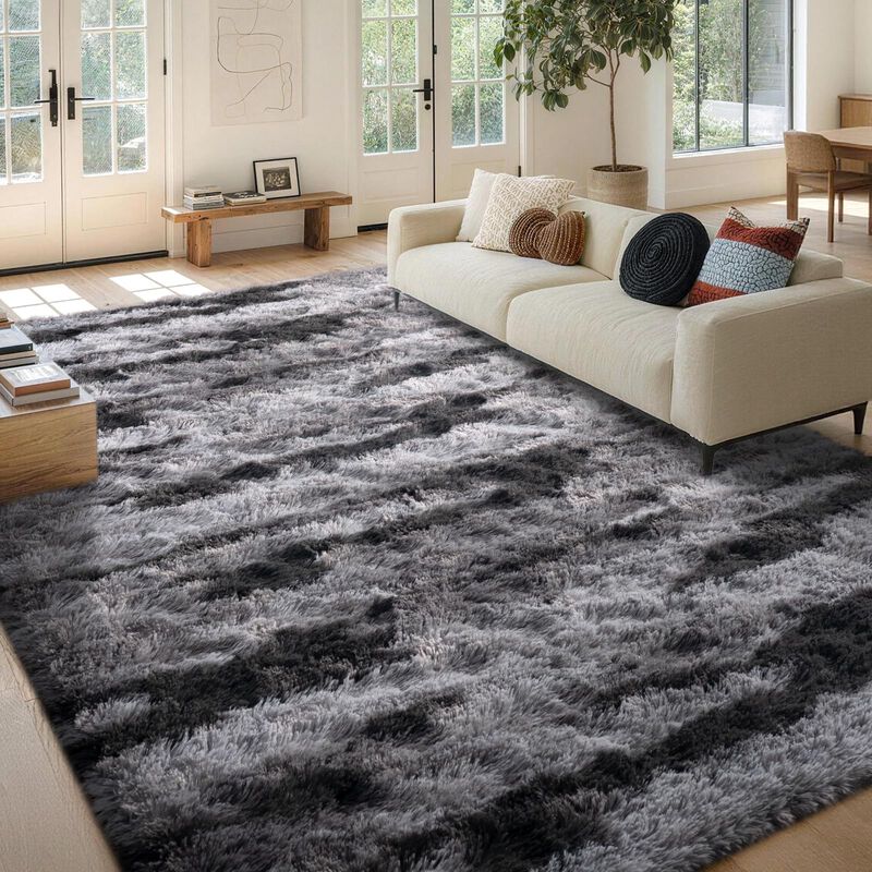 Alfombra Finrèc Home 122x183 Cm Tie-dye Negro ... image number null