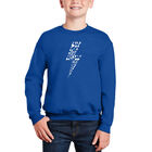 Sudadera De Cuello Redondo Word Art Para Ni&ntilde;o - Lightning Bolt - Azul Rey
