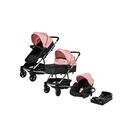 Travel System Eclipse 3en1 D'beb&eacute; Carriola Reclinable 5 Posiciones Con Autoasiento Y Base Para Auto 0-3 A&ntilde;os