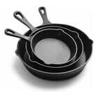 Set De Sartenes 3 Pzs 15, 20, 25 Cms Hierro Fundido