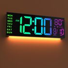 Reloj De Pared Jall 16 Grande Digital Con Mando A Distancia Rgb