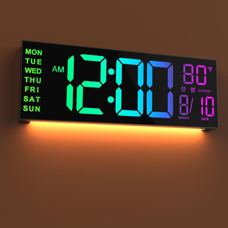 Reloj De Pared Jall 16 Grande Digital Con Mando... image number null