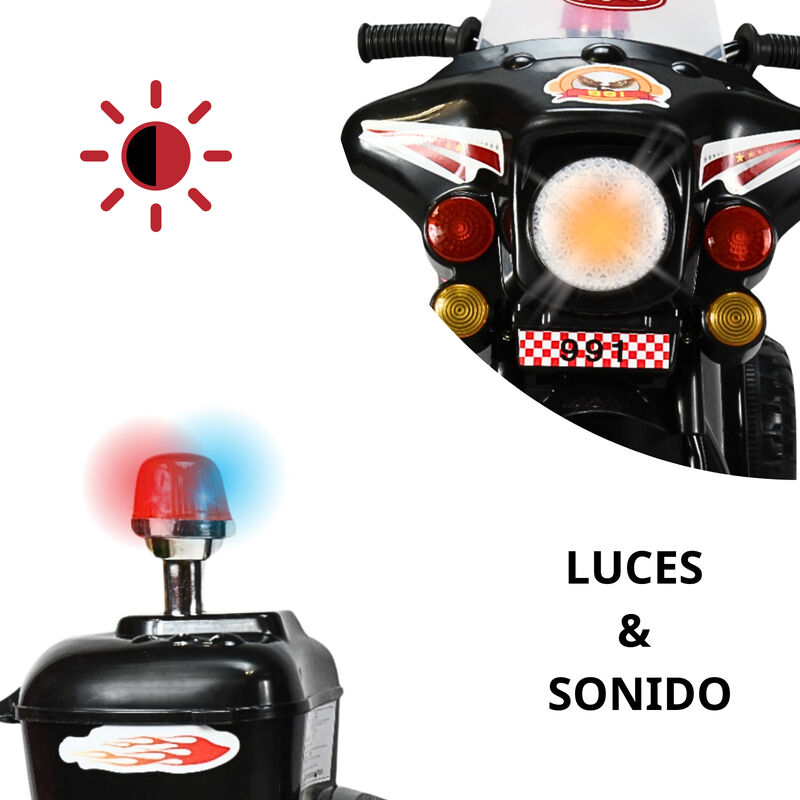 Moto Montable El&eacute;ctrica para Ni&ntilde;os Luces y Soni... image number null