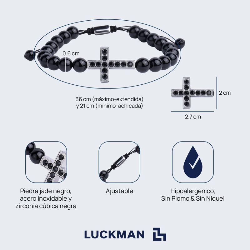 Pulsera Hombre Cruz Brazalete Protector Regalos... image number null