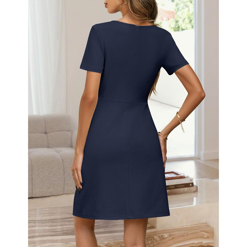 Vestido Merokeety Mujer Azul Marino Talla S Est... image number null