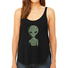 Tank Top Holgado Word Art Para Mujer - Alien&iacute;gena- Negro