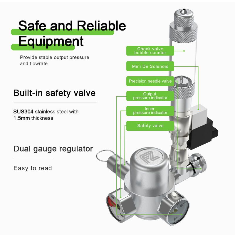Kit Generador CO2 FZONE 2.5L con Regulador y V&aacute;... image number null