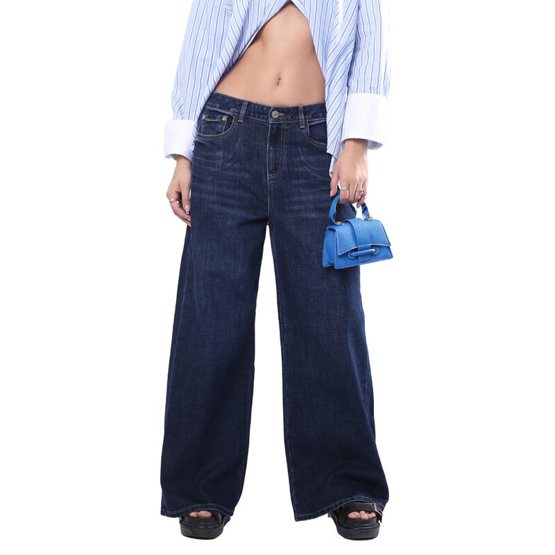 Pantal&oacute;n Wide Leg Mujer Savi Jeans Mezclilla Ti... image number null
