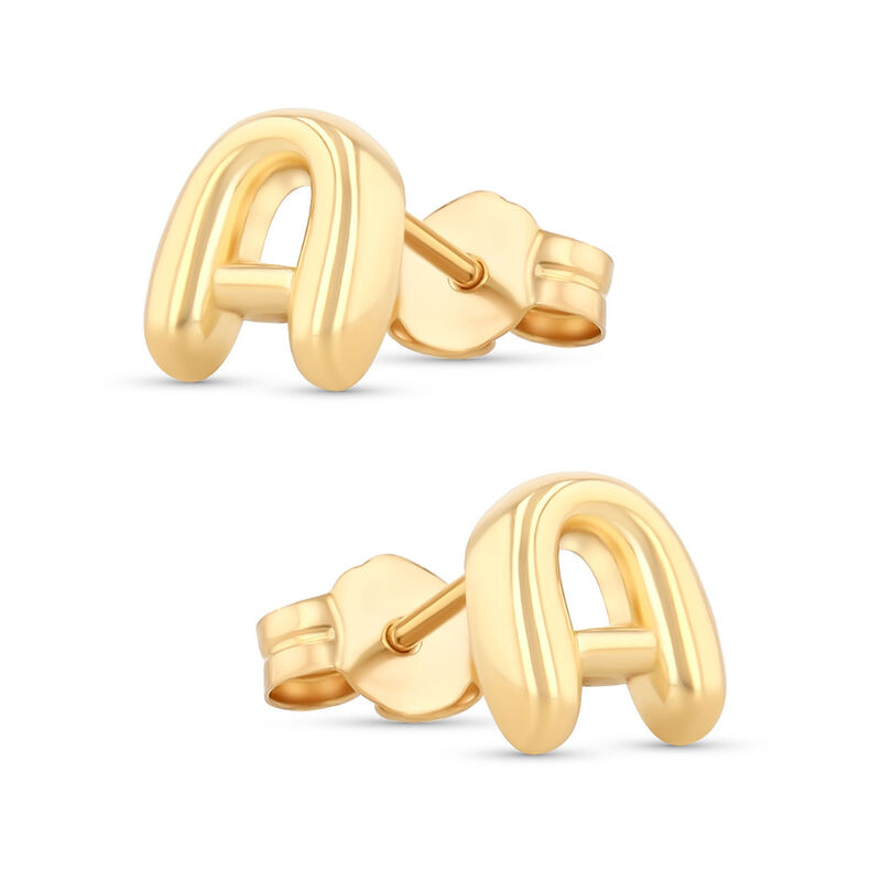 Aretes De Oro Amarillo De 10K (Letra A) image number null