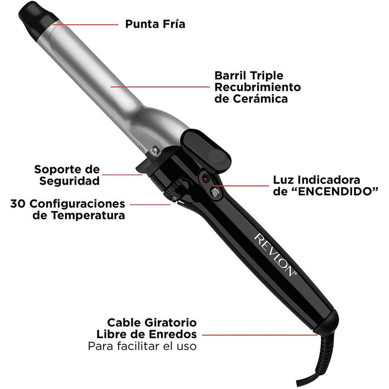 TENAZA RIZADORA REVLON RV051 CERAMICA 1 PUL image number null