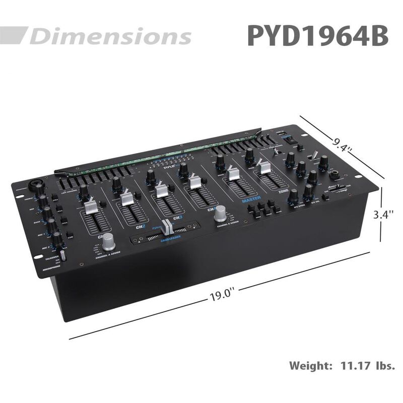Controlador Dj Mezclador De 6 Canales Pyle Pyd1... image number null