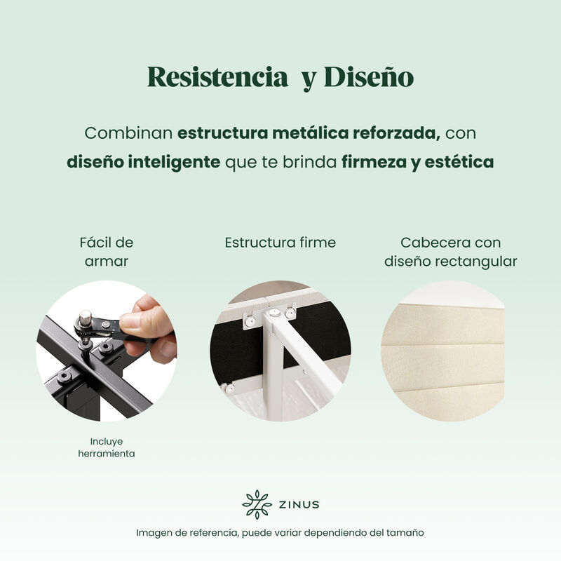 Zinus Piper | Cama Con Dise&ntilde;o En L&iacute;neas Queen S... image number null