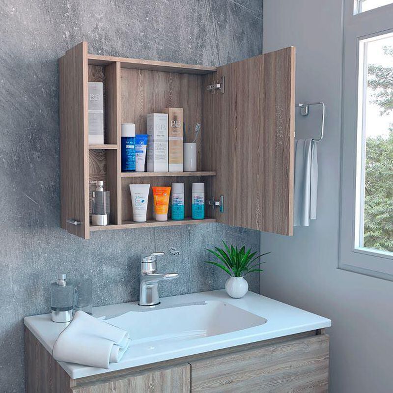 Gabinete De Ba&ntilde;o Apolis  Miel  Con Puerta Espej... image number null