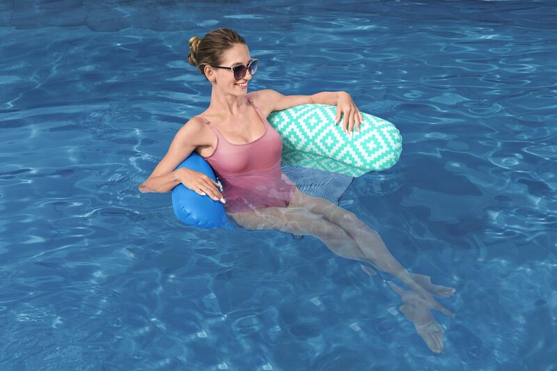 Cama inflable 1.45cm x 87cm con almohada col az... image number null