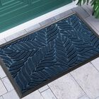 Felpudo Yimobra 75x43 cm Patr&oacute;n De Hoja Azul