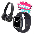 Combo Apple Watch Serie 7 41mm Negro (Reacondicionado certificado) + Audifonos  Bluetooth