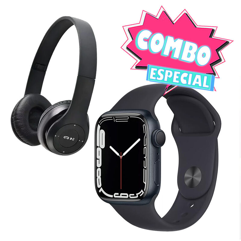 Combo Apple Watch Serie 7 41mm Negro (Reacondic... image number null