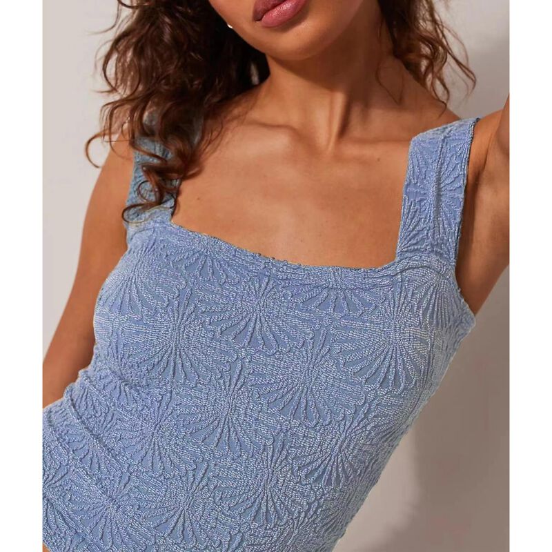 Top Corto Sin Mangas Niceyoo XS/S Azul Cuello C... image number null