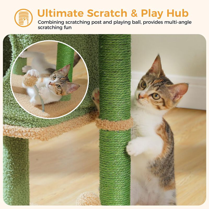 Torre Para Gatos Pawz Road 66 cm Cactus Compact... image number null
