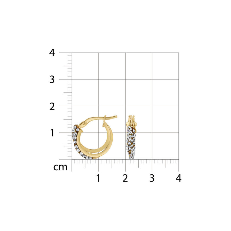 Arracadas 2Begold Amarillo Con Zirconias (10Mm ... image number null