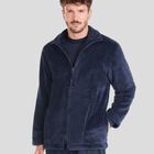 Bata Corta con Cremallera Azul Marino