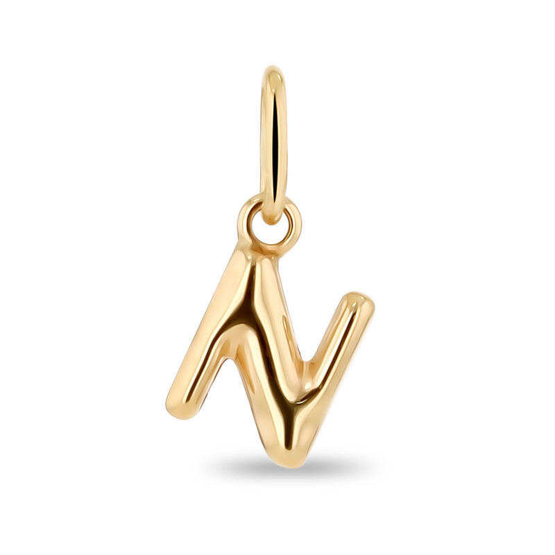 Dije De Oro Amarillo De 10K (Letra N) Sin Caden... image number null