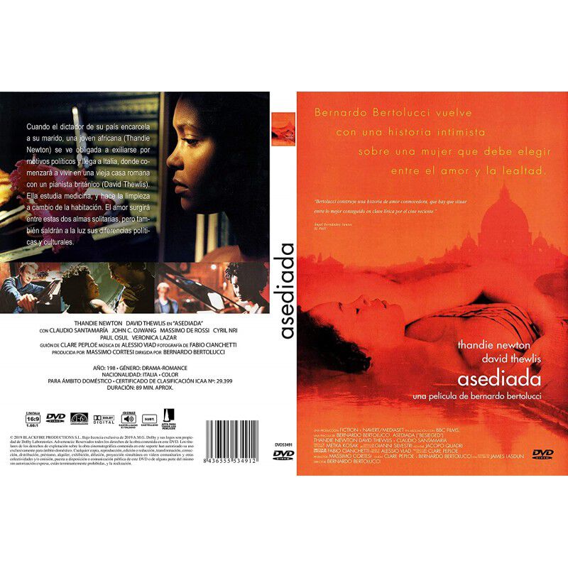 Asediada Dvd 1998 L'assedio (besieged) image number null