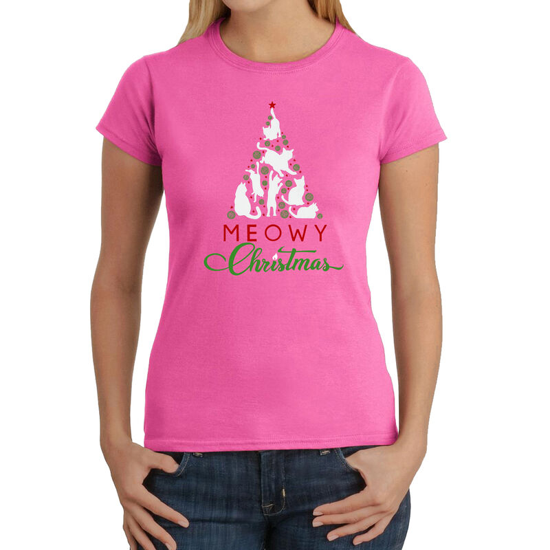 Camiseta Word Art Para Mujer - &Aacute;rbol Navide&ntilde;o M... image number null