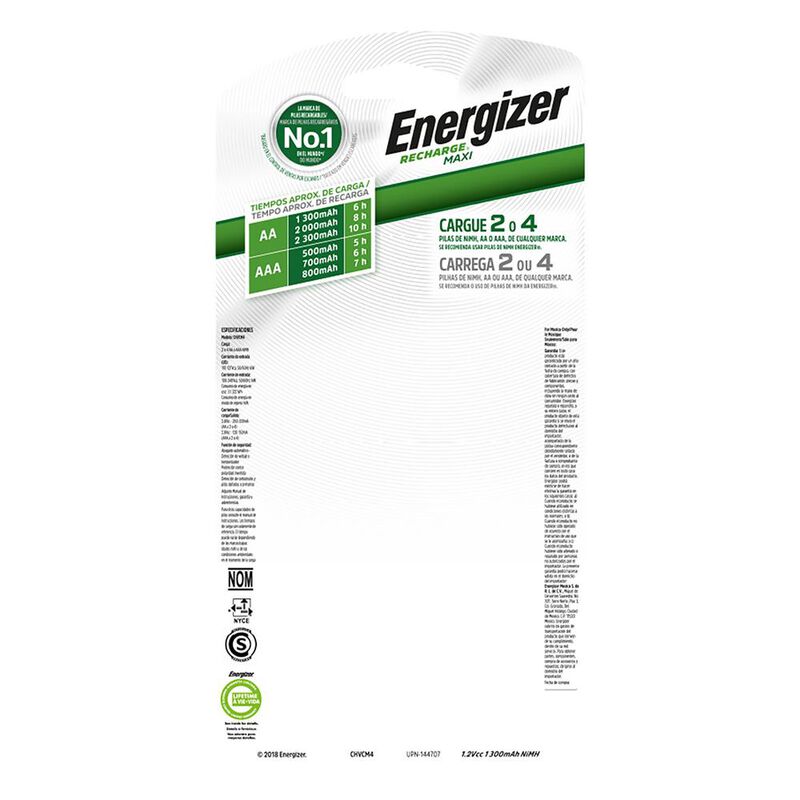 Cargador De Pilas Energizer Maxi + 2 Pilas Reca... image number null