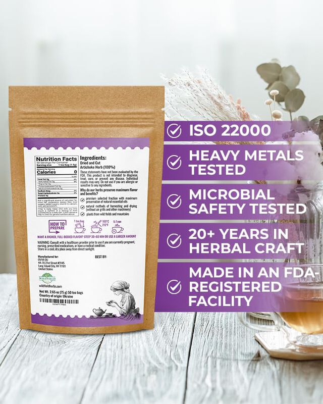 T&eacute; Wildfield Herbs De Hoja De Alcachofa &ndash; 50 So... image number null