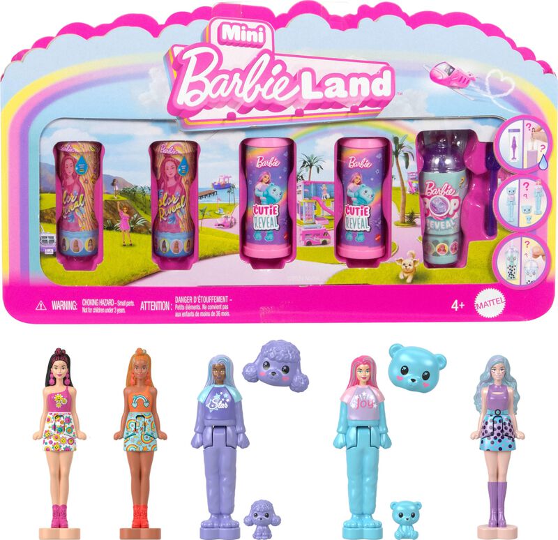 Mu&ntilde;ecas Barbie Mini Barbie Land, Paquete De 5, ... image number null