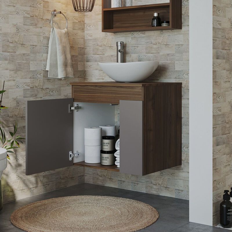 Lavamanos Flotante Kyle, , Vanity de ba&ntilde;o con 2... image number null