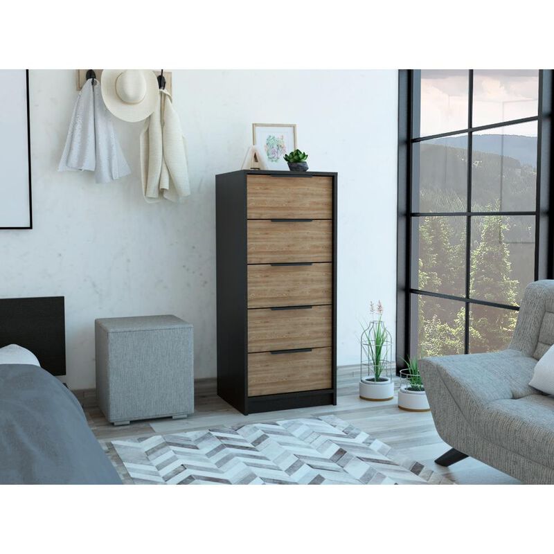 C&oacute;moda Organizador 5 cajones Kaia, Color Wengue... image number null