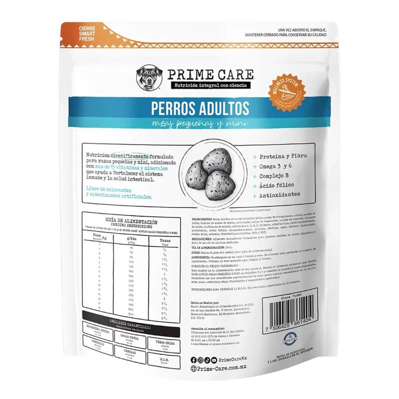 Alimento Prime Care Perro Adulto Raza Peque&ntilde;as/... image number null