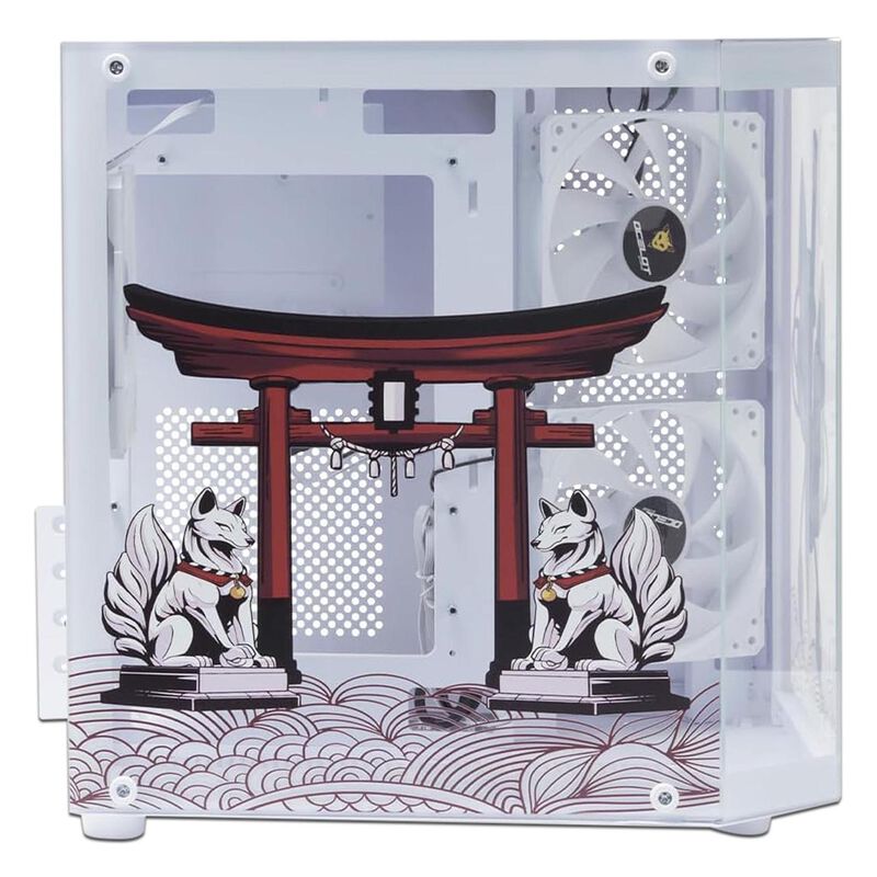 Gabinete Gamer Ocelot White Kitsune, Mid Tower,... image number null