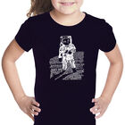 Camiseta Word Art Para Ni&ntilde;a - Astronauta - Negro