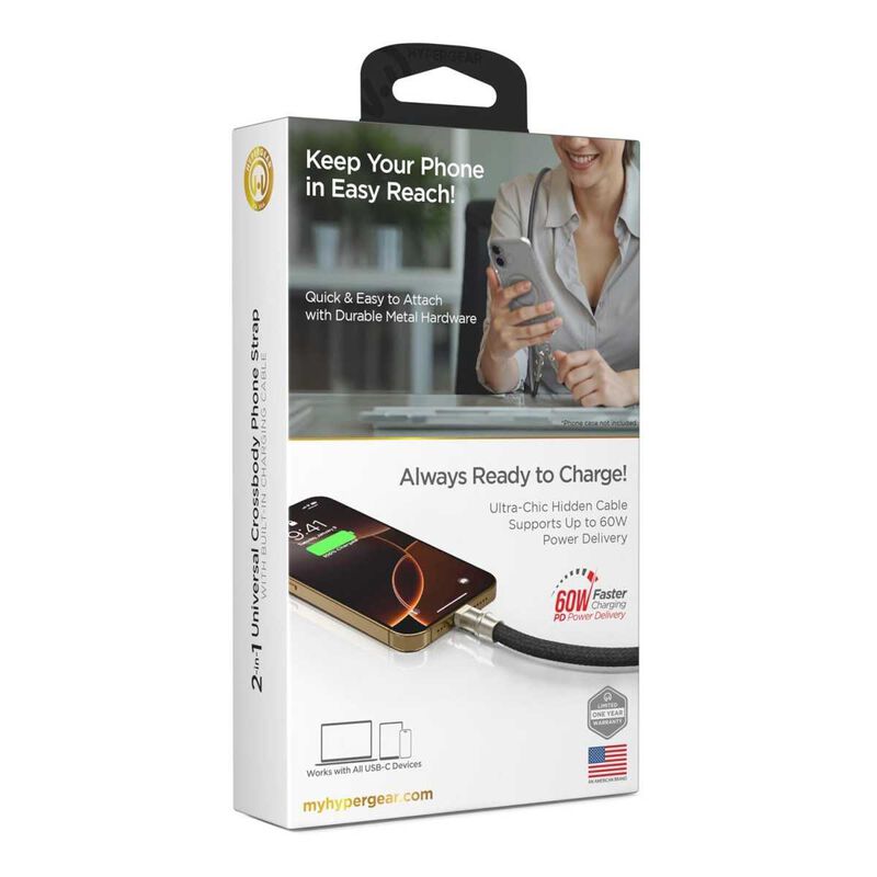 Cable Datos Correa Hypergear 2en1 Usb-c A Usb-c... image number null