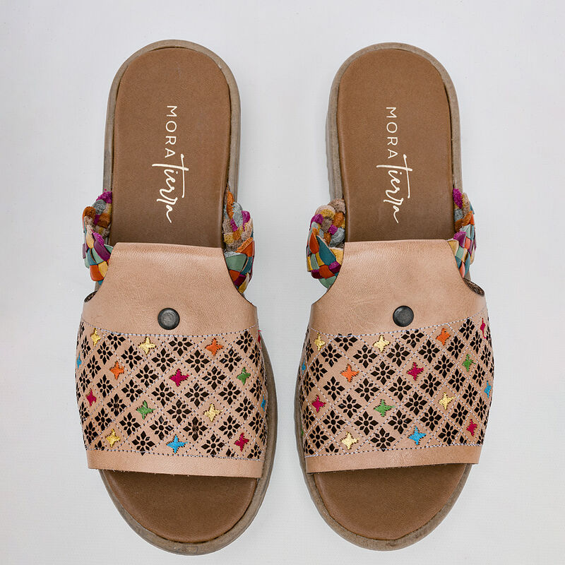 Mora Tierra Sandalia para mujer beige multicolo... image number null