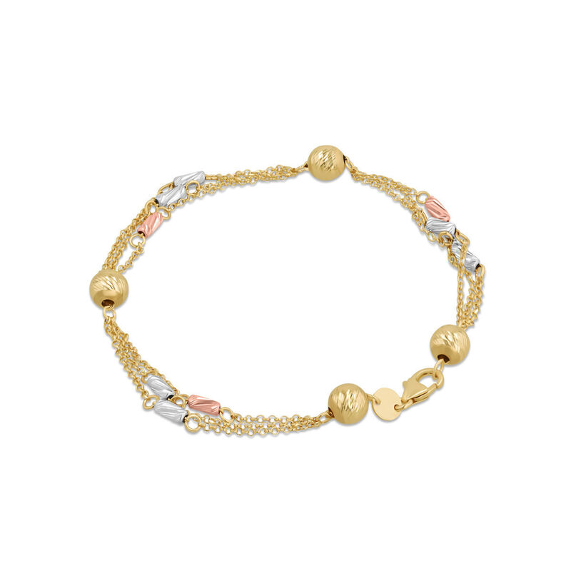 Pulsera De Oro 14k En 4 Colores (amarillo, Blan... image number null