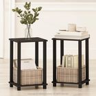 Mesita De Noche Furinno Simplistic Compact Espresso/black X2