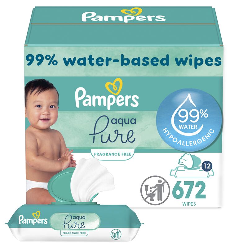 Toallitas Para Beb&eacute;s Pampers Aqua Pure Sensitiv... image number null