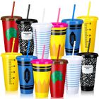 Vasos Rtteri De 710 ml (paquete De 12) Con Tapas Y Pajillas