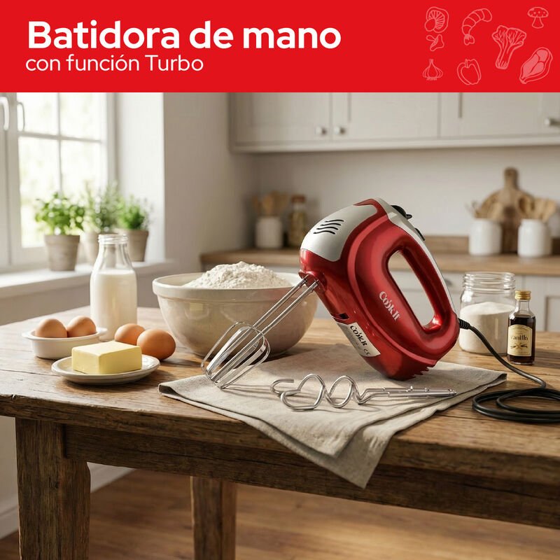 Batidora De Mano Cookit Chm01 400w 5 Velocidade... image number null